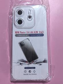 Transparent Anti-Fall Cushion Phone Case, Suitable For Redmi Phones, Transparent Anti-Fall Phone Case, Phone Protective Cover, Phone Case, Phone Holder, Anti-Fall Phone Case, Transparent Phone Case, Minimalist Phone Case, Solid Color Phone Case, Transparent Phone Case, TPU Anti-Fall Phone Case, Slim Phone Case - Clear - View 57