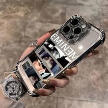 Funda de teléfono con diseño de imagen de Hot Singer E-EMINEMS para iPhone 16 15 14 13 12 11 Pro Max X XR XS Max 8 7 Plus, a prueba de golpes, transparente y suave. - Mezcla de colores - Ver 3