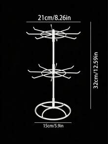 Support à bijoux en fer, porte-clés rotatif, présentoir à bijoux, support à colliers, organisateur de boucles d'oreilles et bracelets, porte-chaussettes - Multicolore - Voir 11