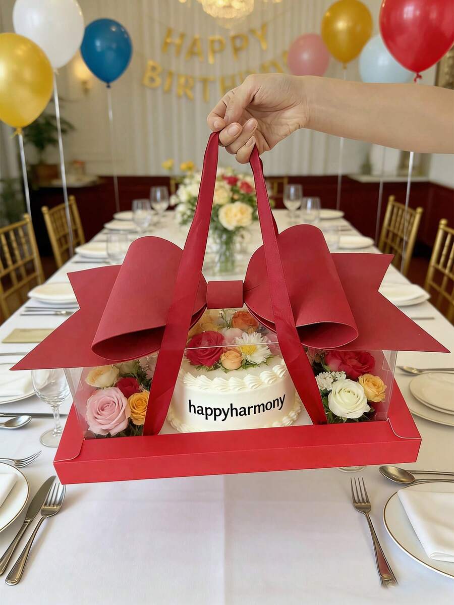 Bộ quà tặng bánh và hoa tự làm (5 chiếc/2 chiếc/1 chiếc), hộp đựng bánh nhỏ và hoa, quà tặng cho người yêu, bạn bè, gia đình.