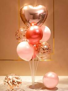 1 Set 70cm 7-Piece Balloon Tabletop Stand, Adhesive, Suitable For Wedding, Dining Table, Graduation, Scene Decoration, Party, Birthday (Balloons Not Included)