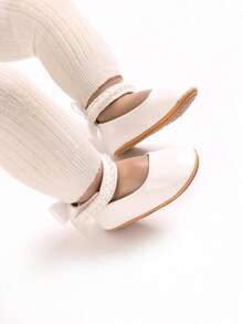 Spring/Autumn New Born Infant Girl Shoes, Fashion Flat Shoes, Rubber Anti-Slip Sole, First Walking Shoes, 0-1 Years Old Infant Girl Shoes - White - View 8