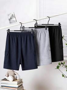 Young Boy Knight Print Cargo Shorts - Multicolor - View 2