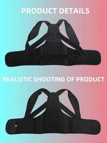 Corrector de postura para espalda (2025), nuevo, 1 pieza, para mujeres y hombres, enderezador de espalda, corrección de escoliosis y joroba, soporte de hombro totalmente ajustable, corrector de columna, entrenador de postura ajustable, accesorios de gimnasio, fajas lumbares. - Negro - Ver 10