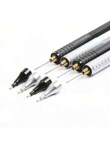 European And American 0.3 0.5 0.7 2.0mm Art Drawing Mechanical Pencil Low Center Of Gravity Retractable Nib Metal Mechanical Pencil - Black - View 9