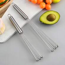 1pc Stainless Steel Ball Whisk - 10 & 12 Inch Handheld Bead Egg Cream Whisk For Cooking & Baking - Restaurant & Home Kitchen Mixing Tools - Dishwasher Durable Manual Egg Beater - Silver - View 9