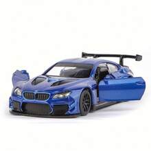 CCA COOL CHIC AUTO 仿真1:44合金宝马M6 GT3汽车模型，儿童玩具车摆件，回弹汽车模型，可开门，男孩玩具，生日礼物 - 藍色 - 查看 7