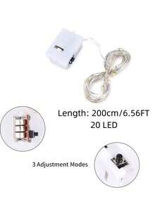 12pcs Mini LED Fairy Lights - Battery Powered, Twinkle Effect, Gift Packaging Decor, Suitable For Christmas, Mother's Day, Valentine's Day Decoration, Birthday Party, Valentine's Day Gift - 彩色 - 查看 10