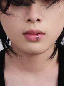 1PC Heart Lip Clip Cross Faux Lip Ring Star Stainless Steel Lip Piercing Body Jewelry No Need Pierced