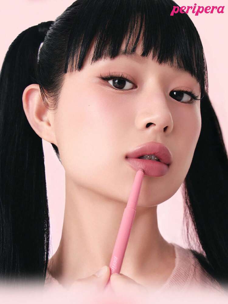 Peripera 韩妆丰盈水润唇线笔，硅胶刷头，丰唇勾勒，裸色，丝滑柔润，哑光妆效，持久显色，韩式妆容，日常妆容 - #03 PINK DRIZZLE - 查看 2