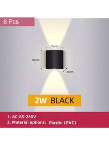 CANMEIJIA 室内LED壁灯，家居装饰多光源壁灯，户外防潮卧室照明壁灯，护眼柔光暖光，AC85-265V，适用于阳台/楼梯/楼梯间/室内/花园/客厅/浴室/厨房/卧室/走廊/过道