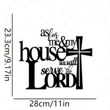 1件金属十字架墙饰牌匾，适用于家居、卧室、客厅、办公室、咖啡厅、房间装饰、桌面摆件、户外花园、情人节、新年派对用品