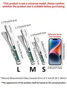 3pcs Stainless Steel Easy Grip Tongs, BBQ Tongs, Heat Resistant Non-Slip Grill Tongs, Meat Claws, Suitable For Cooking, Serving, Grilling, Salad, Kitchen Tools, Baking Accessories - Multicolor - View 3