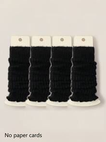 1/2/4双装女士加厚蓬松保暖腿套，秋冬季百搭时尚简约腿套，及膝长筒腿套，舒适保暖 - 彩色 - 查看 14