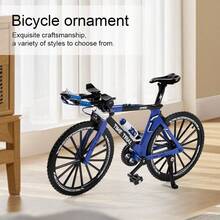2件套1:8比例合金收藏级场地自行车模型，高保真压铸仿真自行车桌面展示品，生日、节日、收藏的理想礼物 - 彩色 - 查看 6