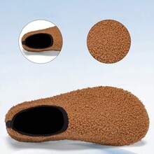 TIGEROCK - Pantoufles de maison doublées de peluche pour femmes, semelle souple, pantoufles d'intérieur confortables pour le salon et la chambre à coucher - Tabac - Voir 6