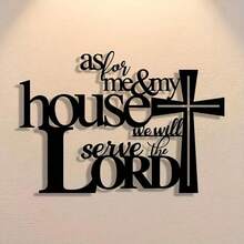 1件金属十字架墙饰牌匾，适用于家居、卧室、客厅、办公室、咖啡厅、房间装饰、桌面摆件、户外花园、情人节、新年派对用品