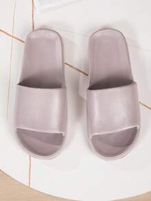 Women's Simple Slippers, Summer Home Use Shower Ins Style Student Fashion Indoor Non-Slip Outdoor Sandals - Mauve Purple - View 3