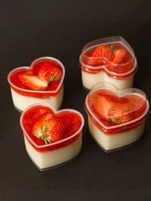 塑料甜点杯，适用于派对开胃菜、酸奶芭菲、迷你甜点、慕斯、布丁、水果、果冻、芝士蛋糕和冰淇淋，方形塑料杯，芝士蛋糕杯，圣诞派对、生日派对、婚礼派对用品 - 彩色 - 查看 4