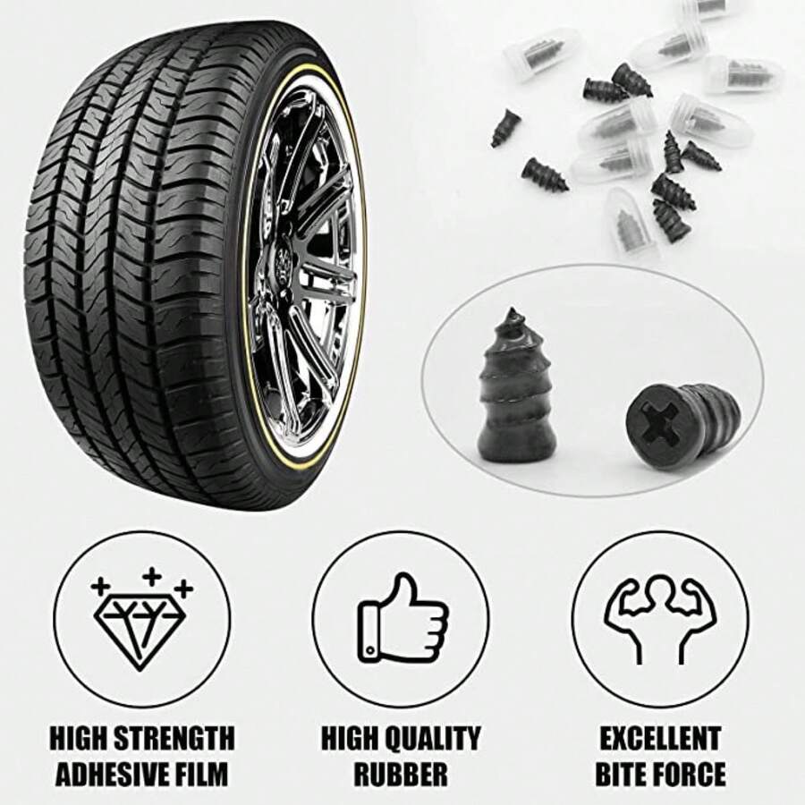 Quick Vacuum Tire Repair Rubber Nails, Self-Service Tire Repair Nails, High-Speed Train And Car Repair Screws, Tire Repair Tool
