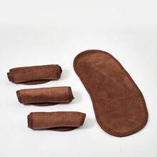 1/4pcs Professional Eyelash Extension Forehead Towel - Non-Slip Sweat-Absorbent Headband For Lash Artists, Glue-Resistant Salon Makeup Tool - Brown - View 4