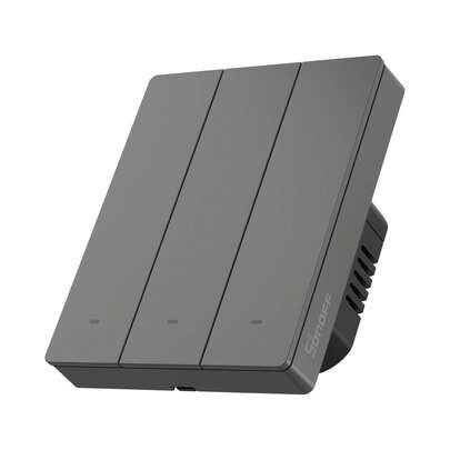  SONOFF Smart Mechanical Switch Smart Light Switch, 2.4GHz WiFi Light Switch 3 Gang, Neutral Wire Required, Alexa Light Switch Compatible With Alexa, SONOFF M5 80 Type, M5-3C-80