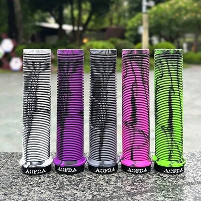 AOFDA 135mm Universal Mountain Bike Handlebar Grips, Single-Sided Sealed Rubber Anti-Slip Shock-Absorbing Handlebar Sleeve Upgrade Cycling Accessories