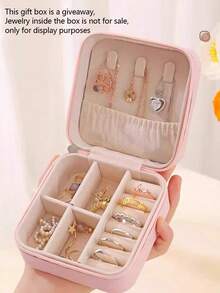 5件套简约奢华时尚无限符号设计铜戒指套装，镶嵌人造锆石，附赠精美礼盒 - 金黃色 - 查看 5