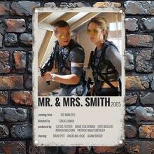 1pc Mr. & Mrs. Smith Aluminum Wall Art Plaque - 2032x3048cm, Vintage Movie Theme Decor Home, Garage, Bar, Cafe - Durable Metal Sign With Classic Movie Poster Design, Metal Wall Art Decor - Màu sắc hỗn hợp - Xem 4