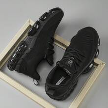 大码透气篮球鞋 - 黑色 - 查看 3