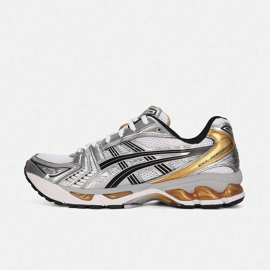 Asics 男士 GEL-KAYANO 14 低帮跑步鞋 1201A019-102 - 灰色 - 查看 1