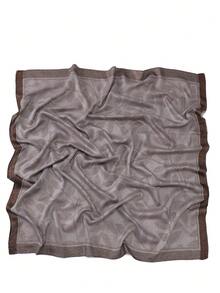 1pc Modest Hijab Jacquard Gold Thread Square Satin Intricate Floral Pattern Headscarf - Multicolor - View 12