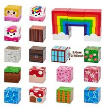 Gioco di costruzioni magnetiche, giocattolo STEM da giardino arcobaleno unicorno, giocattolo cool per bambini, regalo per ragazzi/ragazze, regalo di Natale, gadget per feste di Ognissanti, regalo per il ritorno a scuola - Multicolore - Visualizzare 8