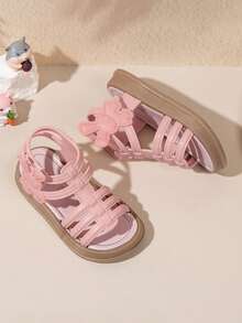 1双女童新款时尚韩版公主风学生鞋，可爱百搭，流行款式 - 粉色 - 查看 3