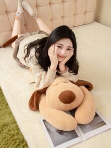 1个长毛绒狗狗造型抱枕，卧室床上用品或客厅沙发装饰枕，男女皆宜 - 彩色 - 查看 7