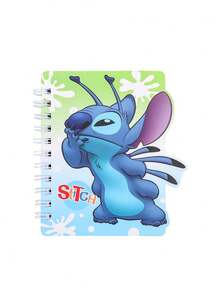 asmodee Cute Cartoon Stitch Pattern Notebook, Children's Writing Stationery, Anime Character Stitch & Lilo Pattern Spiral Notebook, Lilo & Stitch Peripheral Learning Reward Stationery - Multicolor - View 8