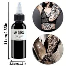 2入組黑色紋身墨水，專業紋身顏料，紋身繪畫紋身用品，專業提供身體藝術用品 - 彩色 - 查看 4