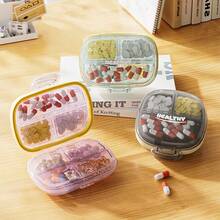 7-Day Portable Mini Pill Case, Compact Medication Organizer Box, Reminder Pill Box - Multicolor - View 6