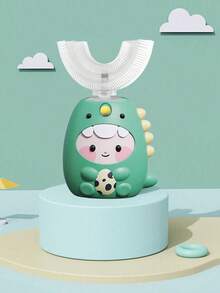 1支儿童U型电动牙刷，配1个刷头（电池容量：150mAh），5种模式，自动360°清洁，轻柔震动，卡通恐龙图案，IPX7级防水设计，让沐浴时光充满乐趣，同时保护牙龈，是圣诞节的理想礼物。 - 彩色 - 查看 12