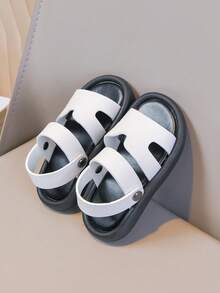 1双幼儿户外软底舒适运动凉鞋，男童凉鞋拖鞋二合一 - 白色 - 查看 9