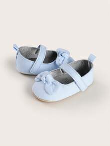 Infant Toddler Shoes, 0-1 Years Old, 3-6-9 Months, 100 Days To 1 Year Old, Infant Denim Princess Soft Bottom Toddler Shoes, Spring/Autumn - Baby Blue - View 6