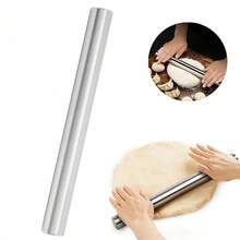 1个不锈钢擀面杖，可重复使用，适用于烘焙、披萨、馅饼、糕点、面条、饺子、面团、饼干、糖果等。中空轻巧设计，不粘，是家庭、厨房、生日派对、节日庆典的理想厨房工具（11.8英寸）。 - - - 查看 7