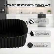 Silicone Air Fryer Mat, Reusable Silicone Baking Mat For Air Fryer, Oven, Grill, Kitchen Tool - Multicolor (small Rectangle) - View 9