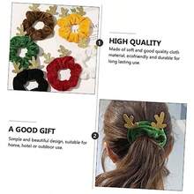 PZW-NOLITOY 18 Piezas Cintas Navideñas Para El Pelo Del Intestino Coleteros Navideños Para El Cabello Gomas Para El Pelo De Asta Niñas Scrunchies De Navidad De Las Mujeres Cuerno Champú Tela3928 - como en la foto - Ver 7