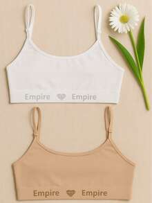 Kit Of 2 Women's Microfiber Tops, Plain, Without Padding - 彩色 - 查看 1