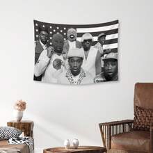 Rapper Tyler Tapestry The Creator Art Music Album Cover Poster Flag For Room Aesthetic Living Room Bedroom Party Decorations College Dorm Decor - Pink - View 3