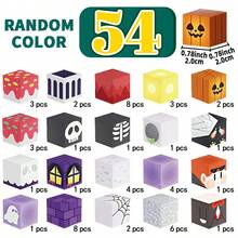 Blocchi da costruzione magnetici, mattoncini puzzle 3D, gioco di impilamento divertente STEM per bambini e bambine, gadget per feste di Ognissanti, giocattoli per dolcetto o scherzetto e regali di Natale - Multicolore - Visualizzare 11