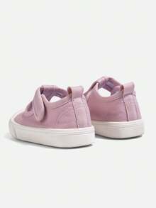 1 Par de Tênis de Lona Rosa de Estilo Novo para Meninas Pequenas, Estilo Doce, Tira em T, , Sola Plana e Macia, Confortável, Respirável, Sapatos Casuais para Bebês, Adequado para Uso Diário na Escola, Passeios, Festas e Feriados, Atividades ao Ar Livre e Viagens na Primavera, Verão, Outono e Volta às Aulas - Rosa chiclete - Visão 6