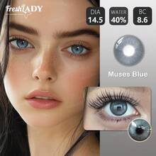 FRESH LADY Freshlady 14.50mm彩色隐形眼镜，2片装，年抛型，含水量40%，棕色/蓝色/灰色，柔软舒适，适合日常佩戴和派对妆容。 - 0 - 查看 15