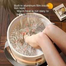 Portable Folding Foot Bath With Insulation - Multifunctional Deep Basin With Aluminum Film Insulation, Odorless, Cordless Use Foot Spa Bucket - 1 - View 2